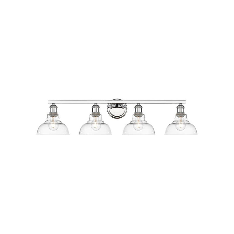 Golden Lighting Carver 4-Light Vanity, Chrome/Clear Glass