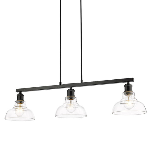 Golden Lighting Carver 3 Light Linear Pendant