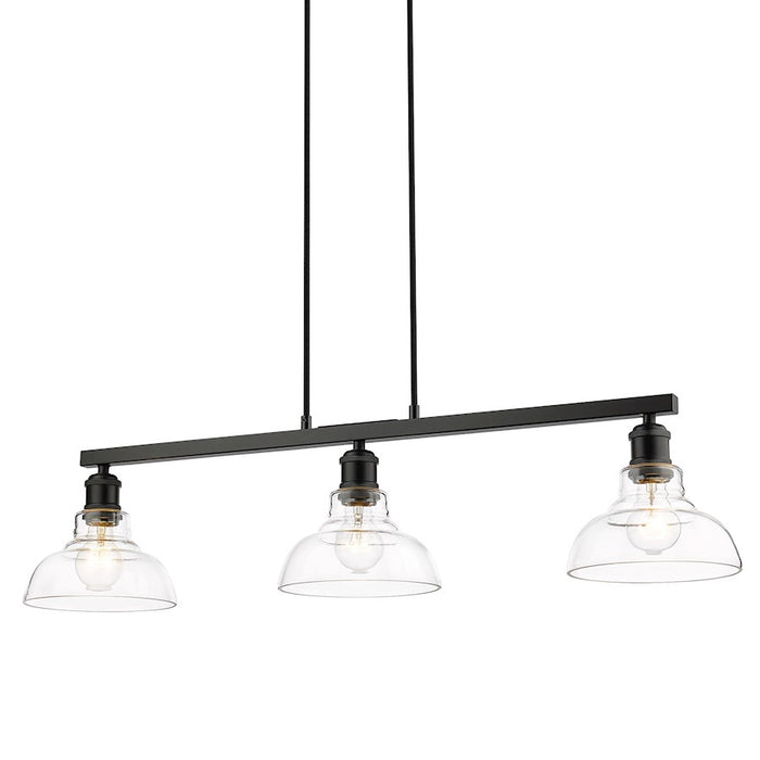 Golden Lighting Carver 3 Light Linear Pendant