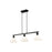 Golden Carver 3-Light Linear Pendant, Black/Vintage Milk Glass