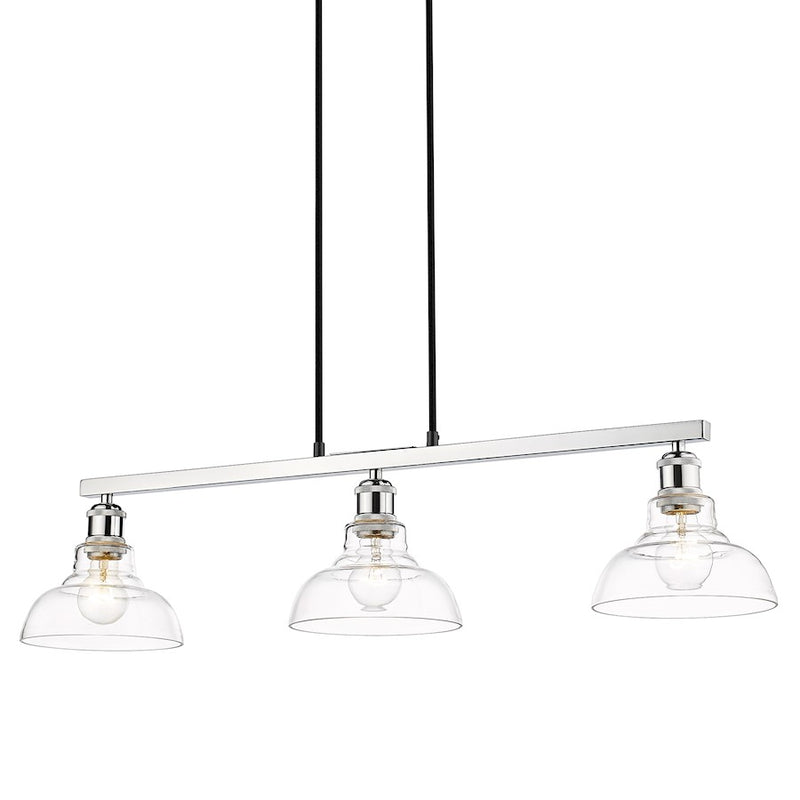 Golden Lighting Carver 3 Light Linear Pendant