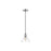 Golden Lighting Carver 1-Light Mini Pendant, Chrome/Clear Glass