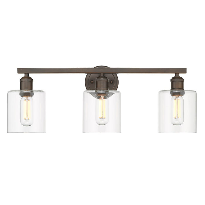 Golden Lighting Fisher 3 Light Bath Vanity, Rubbed Bronze