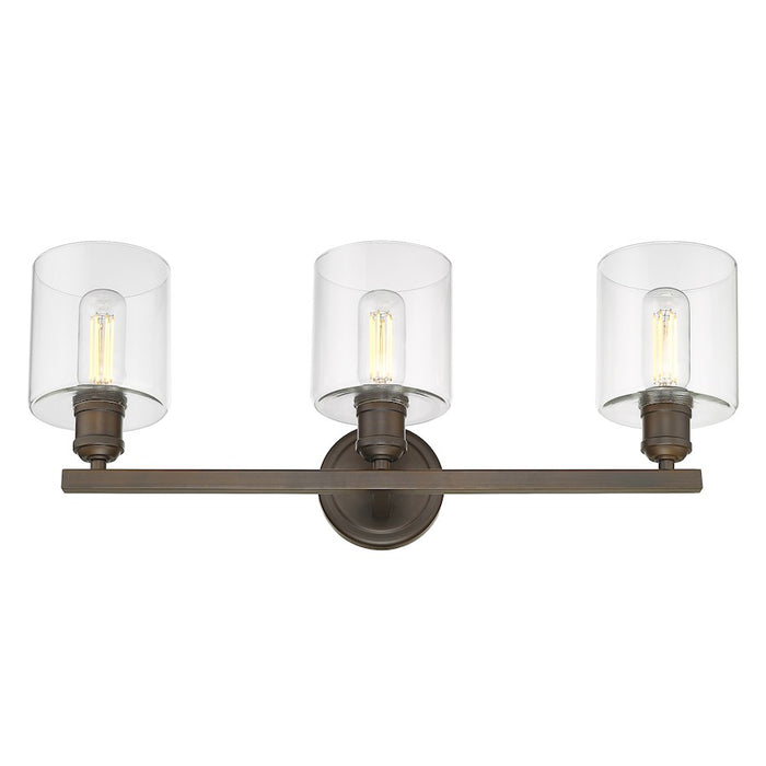 Golden Lighting Fisher 3 Light Bath Vanity, Rubbed Bronze
