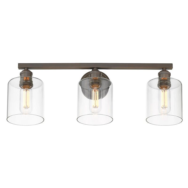 Golden Lighting Fisher 3 Light Bath Vanity, Rubbed Bronze