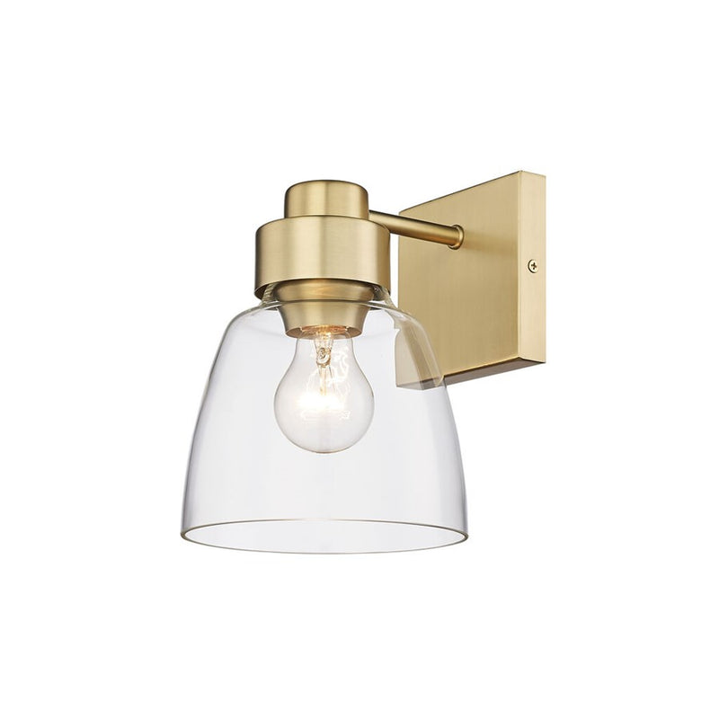 Golden Remy 1-Light Wall Sconce, Champagne Bronze/Clear Glass - 0314-1WBCB-CLR