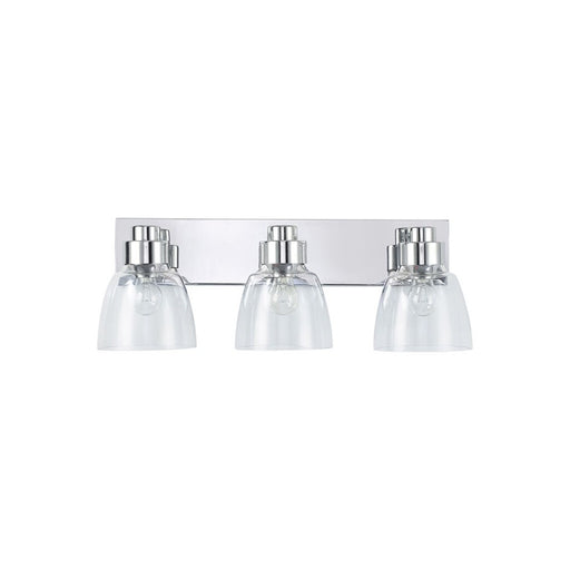 Golden Lighting Remy CH 3-Light Vanity Light, Pewter/Clear - 0314-BA3CH-CLR