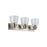Golden Lighting Remy 3-Light Vanity Light, Pewter/Clear Glass