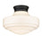 Golden Lighting Ingalls 1 Light Semi-Flush, Black/Vintage Milk