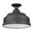 Golden Lighting Keating Semi Flush Mount, Antique Black Iron