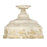 Golden Lighting Keating 3 Light Semi-Flush, Antique Ivory