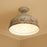 Golden Lighting Keating 3 Light Semi-Flush, Antique Ivory