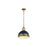 Golden Alison 1-Light Pendant, Vintage Gold/Antique Matte Navy