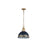 Golden Alison 1-Light Pendant, Vintage Gold/Antique Matte Navy