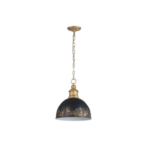 Golden Alison 1-Light Pendant, Vintage Gold/Weathered Black Iron