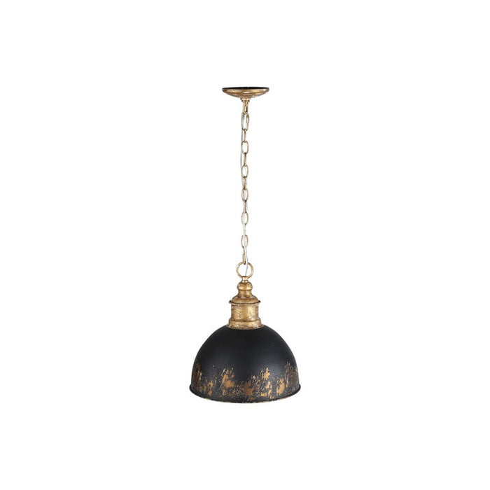 Golden Alison 1-Light Pendant, Vintage Gold/Weathered Black Iron