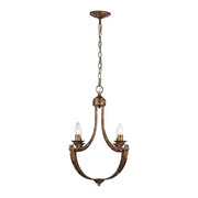 Golden Lighting Victoria 18in 4-Light Chandelier | Traditional Heirloom Gold Steel | Dining Room & Foyer | 18 x 18 x 22.5 in | Model 0815-4 HG