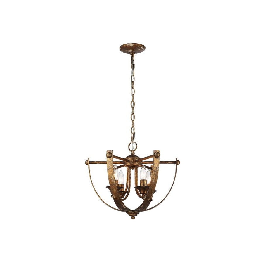 Golden Lighting Victoria 4-Light Pendant, Heirloom Gold/No Shade - 0815-4PHG