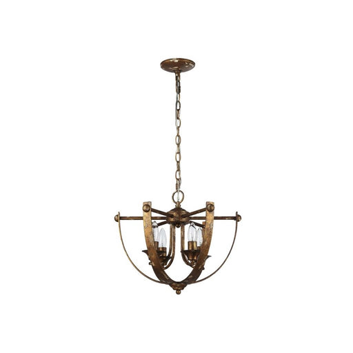 Golden Lighting Victoria 4-Light Pendant, Heirloom Gold/No Shade