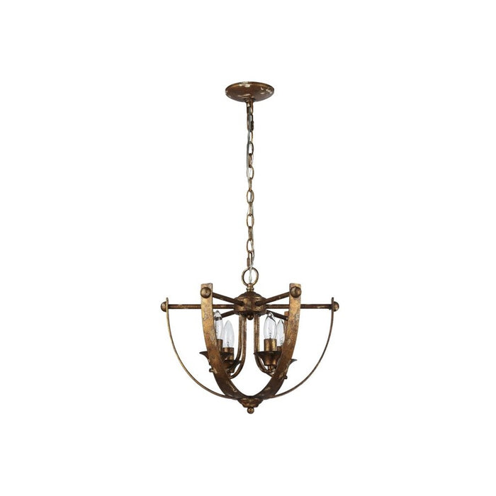 Golden Lighting Victoria 4-Light Pendant, Heirloom Gold/No Shade