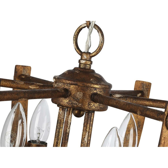 Golden Lighting Victoria 4-Light Pendant, Heirloom Gold/No Shade