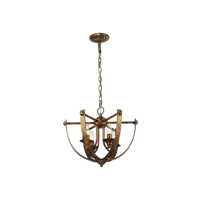 Golden Lighting Victoria 4-Light Pendant, Heirloom Gold/No Shade