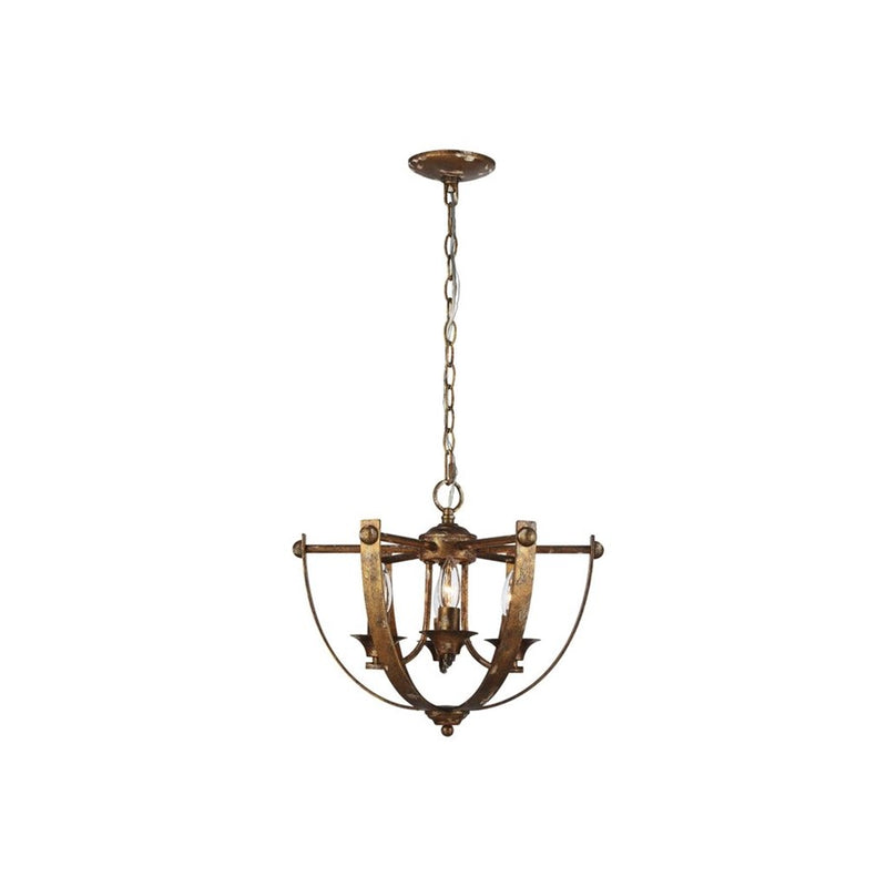 Golden Lighting Victoria 4-Light Pendant, Heirloom Gold/No Shade