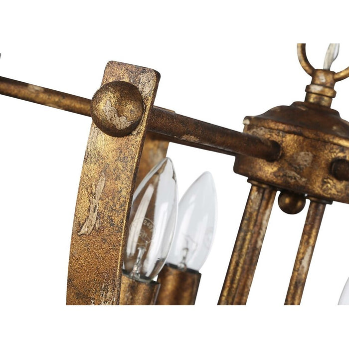 Golden Lighting Victoria 4-Light Pendant, Heirloom Gold/No Shade