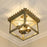 Golden Lighting Finley 4 Light Semi-Flush, Vintage Sage