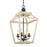 Golden Lighting Haiden 4 Light Pendant, Antique Black Iron