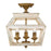 Golden Lighting Haiden 3 Light Semi-Flush, Burnished Chestnut