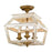 Golden Lighting Haiden 3 Light Semi-Flush, Burnished Chestnut