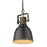 Golden Lighting Quarry 1 Light Mini Pendant, Antique Black Iron