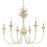 Golden Lighting Lillianne 6 Light Chandelier, Antique Ivory