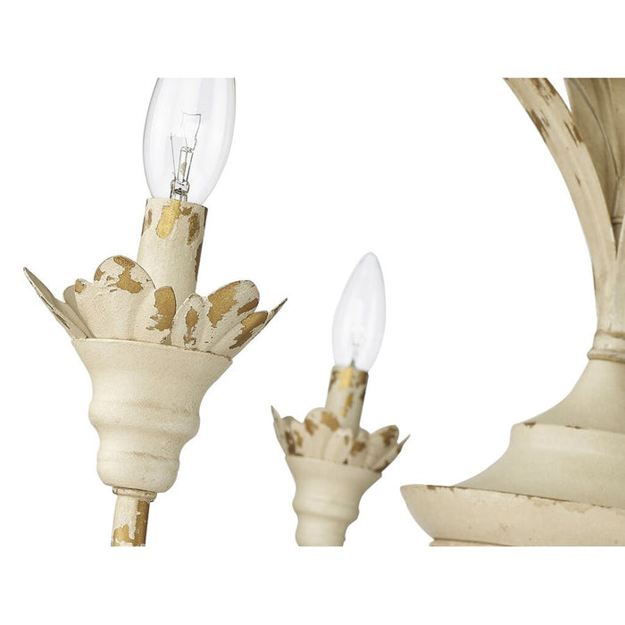 Golden Lillianne 6-Light Semi-Flush, Antique Ivory/No Shade