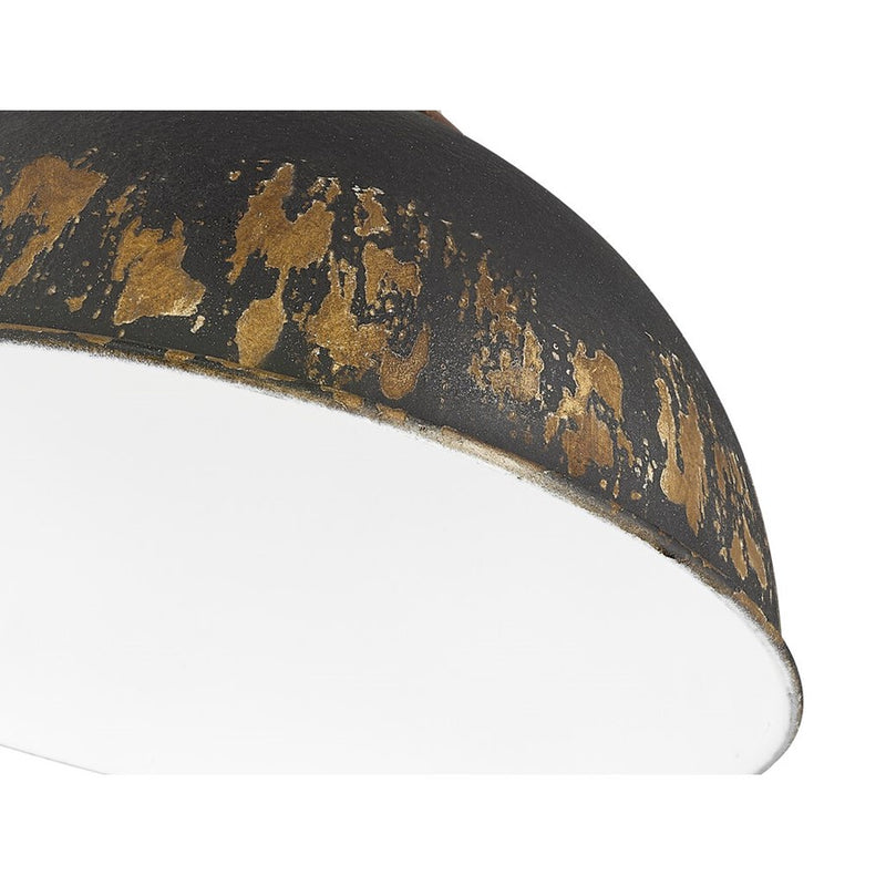 Golden Kinsley 3-Lt Linr Pendant, Galvanized Steel/Black Iron