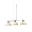 Golden Kinsley 3-Lt Linear Pendant, Aged steel/Antique Ivory - 0865-3LPAGV-AI