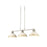 Golden Kinsley 3-Lt Linear Pendant, Aged steel/Antique Ivory
