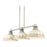 Golden Kinsley 3-Lt Linear Pendant, Aged steel/Antique Ivory