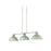 Golden Kinsley 3-Lt Linear Pendant, Aged Steel/Antique Teal - 0865-3LPAGV-TEAL