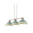Golden Kinsley 3-Lt Linear Pendant, Aged Steel/Antique Teal