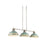 Golden Kinsley 3-Lt Linear Pendant, Aged Steel/Antique Teal