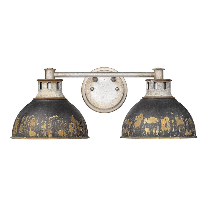 Golden Lighting Kinsley 2-Lt Vanity Light, Steel
