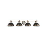 Golden Kinsley 4-Lght Vanity, Galvanized Steel/Black Iron - 0865-BA4AGV-ABI