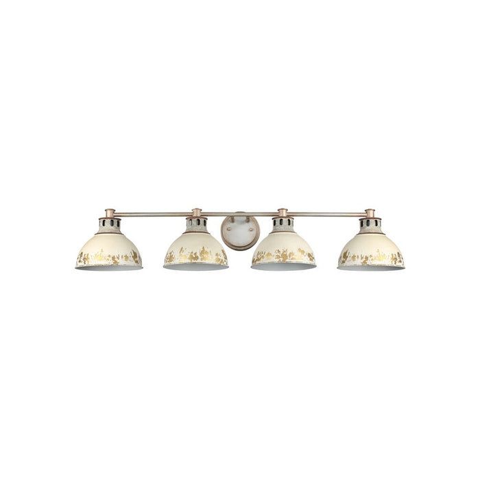 Golden Kinsley 4-Light Vanity, Galvanized Steel/Antique Ivory - 0865-BA4AGV-AI