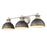 Golden Lighting Kinsley 2-Lt Flush Mount, Galvanized Steel
