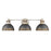 Golden Lighting Kinsley 2-Lt Flush Mount, Galvanized Steel