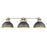 Golden Lighting Kinsley 2-Lt Flush Mount, Galvanized Steel
