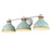 Golden Lighting Kinsley 2-Lt Flush Mount, Galvanized Steel