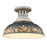 Golden Lighting Kinsley 1 Light Semi-Flush, Steel